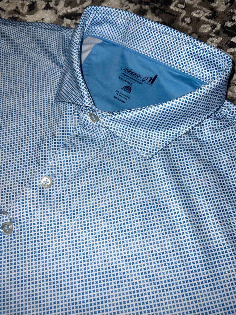 johnnie-O Light Blue performance golf shirt NWT XXL big & tall